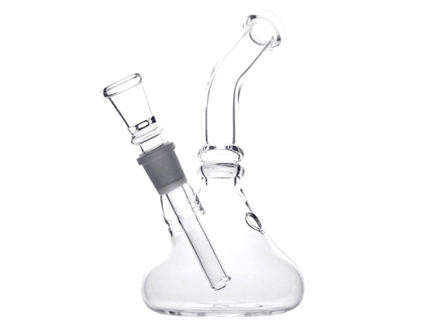 Glasbong mit Diffusor, transparent; Höhe 28 cm; Ø 80/34 mm; Schliff 18,8