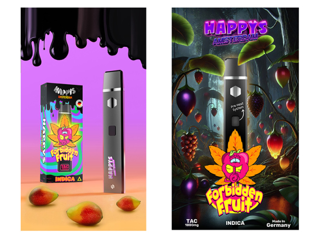 Happys Amsterdam TAC Vape 1000mg - Forbidden Fruit