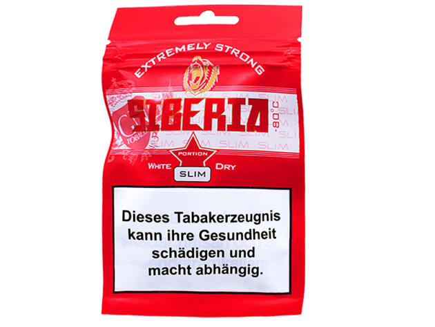 Siberia Red White Dry Slim Soft Pack 13 g; Kautabakl (Rücknahme ist ausgeschlossen)