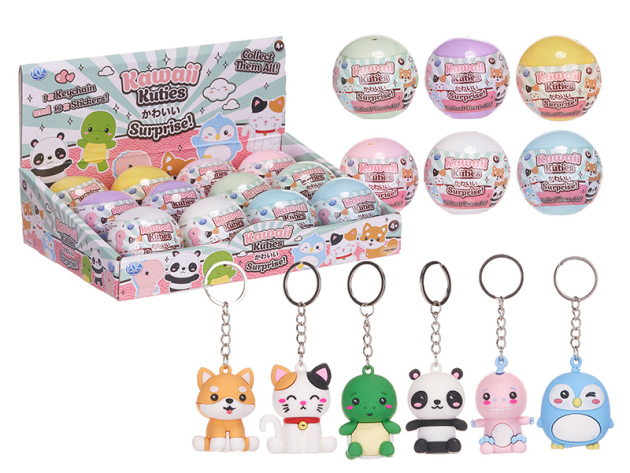 Kawaii Kuties Figur in Kugel; Ø 55 mm;  6- fach sortiert; 12er Display