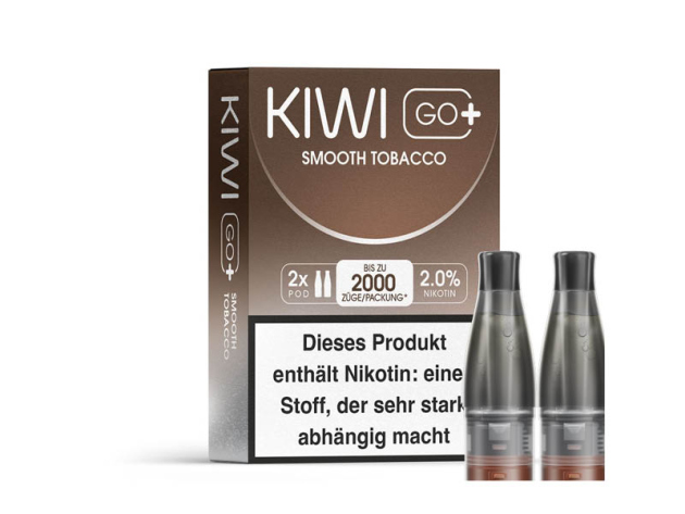 KIWI GO+ Pod - Smooth Tobacco (Glatter Tabak) - 20mg - 2er Set