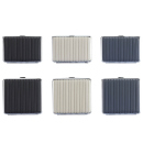 Zigarettenetuis "GROOVED", 2 Gr., 3 Farb.., mit Gummiband, 12er Display