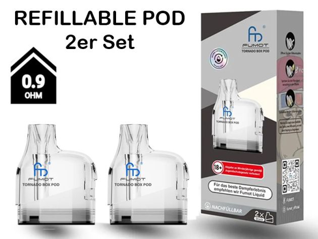 RandM Tornado - BOX 12000 - Refillable POD; 2er Set