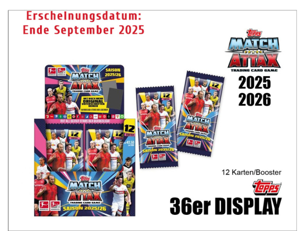 Match Attax Bundesliga 2025/2026 - Booster; 36er Display