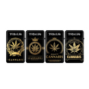 Sturmfeuerzeuge "Gold Cannabis" Jet-Flame, 4-fach sortiert, 20er Display