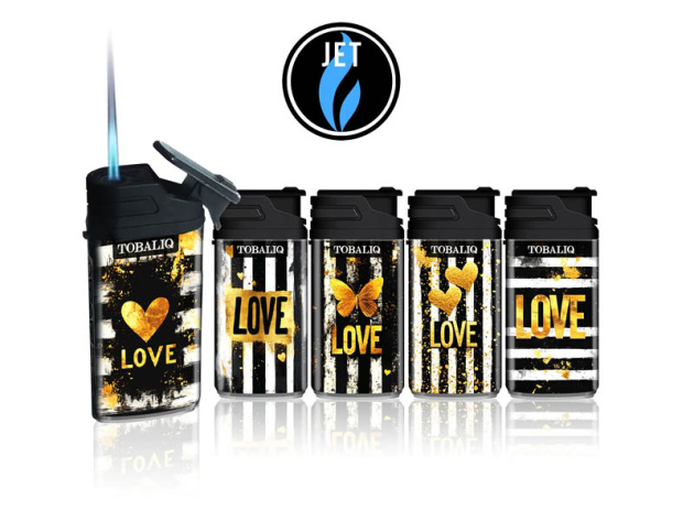 Sturmfeuerzeuge "Zlix-Love" Jet-Flame, 5-fach sortiert, 20er Display