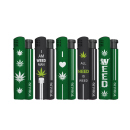 Sturmfeuerzeuge "Weed Needed" Jet-Flame, 5-fach sortiert, 25er Display