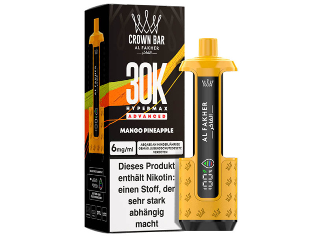 Basisgerät - Al Fakher 30K Hyper Max - Advanced - Big Puffs - Mango Pineapple (Mango, Ananas)