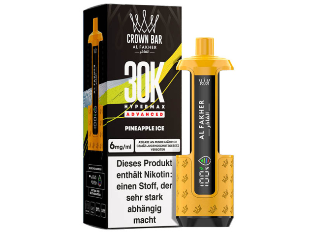 Basisgerät - Al Fakher 30K Hyper Max - Advanced - Big Puffs - Pineapple Ice (Ananas, Eis)