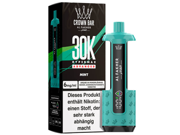 Basisgerät - Al Fakher 30K Hyper Max - Advanced - Big Puffs - Mint (Minze)