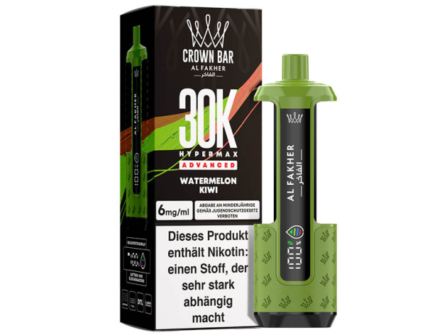 Basisgerät - Al Fakher 30K Hyper Max - Advanced - Big Puffs - Watermelon Kiwi (Wassermelone, Kiwi)