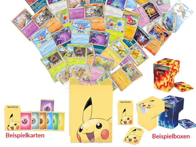 Pokémon Set - 50 Pokemon Karten & Deck Box
