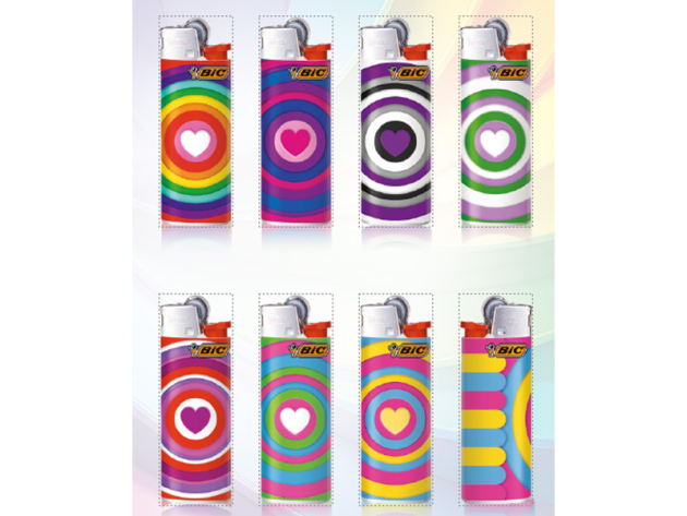 BIC Mini J25 Reibrad Feuerzeuge "Colors", 50er Display