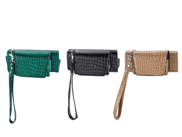 IQOS - Etui  Lederimitat "Krokodil" Style - Heat Notburn Pack; 3-fach sortiert; 9er Display