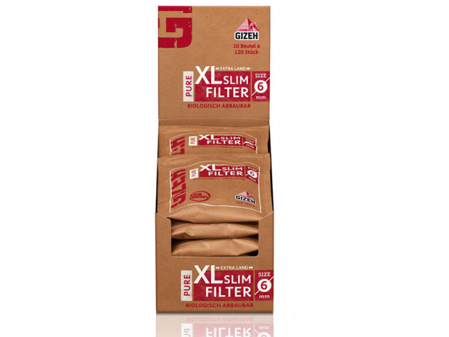 Gizeh Pure XL Slim Filter 10 Beutel je 120 Filter