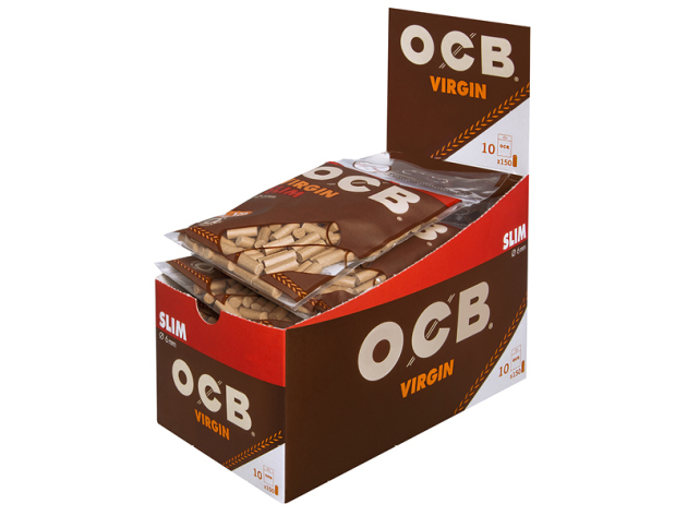 OCB Filter Slim Virgin unbleached,10 bags each 150 filters