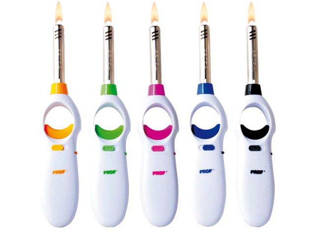 Stabfeuerzeuge "Weiß-Farbig" 20er Display