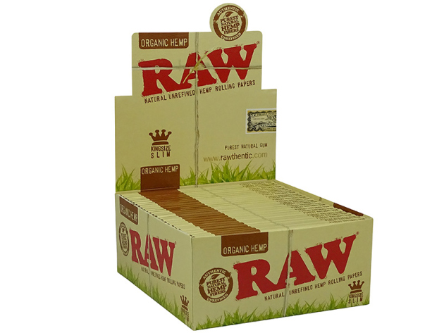 RAW Organic Hemp King Size Slim 50 Hefte je 32 Blatt