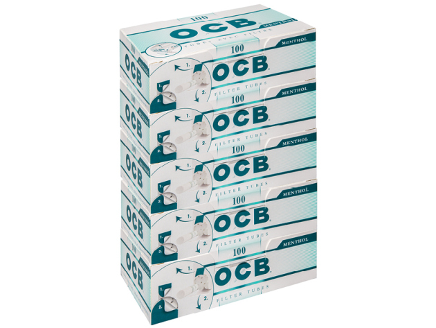 OCB Menthol, 100 Hülsen, 5er Gebinde