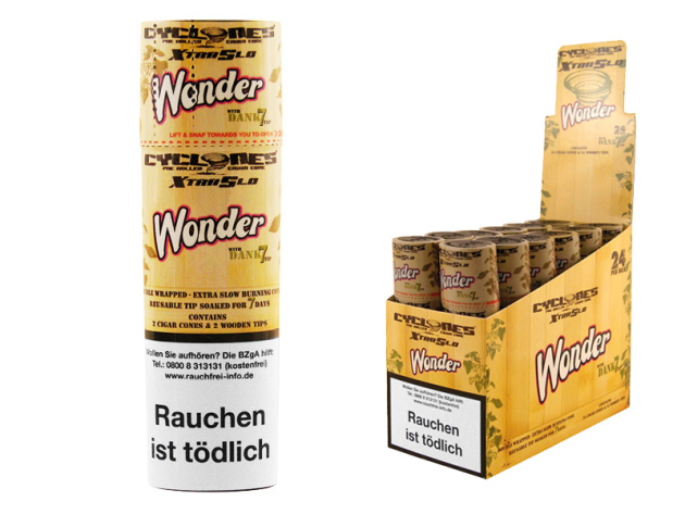 Cyclones XtraSlo Cone Blunts - Wonder 12x2er Display