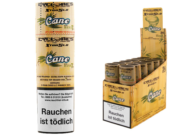 Cyclones XtraSlo Cone Blunts - Cane 12x2pcs Display