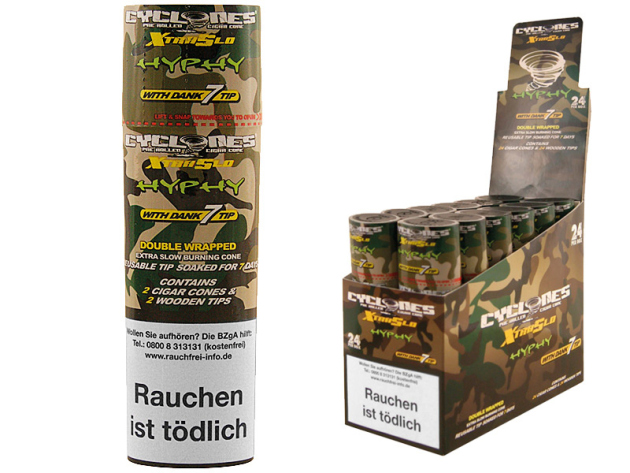 Cyclones XtraSlo Cone Blunts - Hyphy 12x2er Display