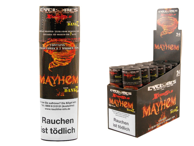 Cyclones XtraSlo Cone Blunts - Mayhem 12x2er Display