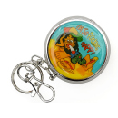 Pocket Ashtray "Hanf" with key chain, 4,8 cm, 12p display