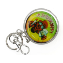 Pocket Ashtray "Hanf" with key chain, 4,8 cm, 12p display