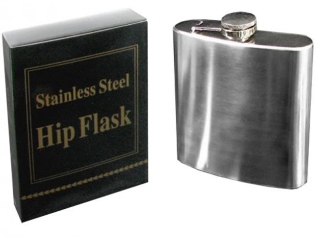 Flachmann "Metall" 7oz Silver