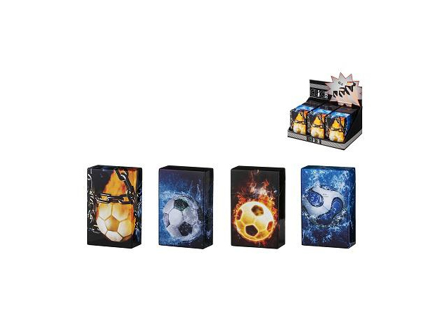 Zigarettenboxen "Fußball" für 20 Zigtt., 12er Display*