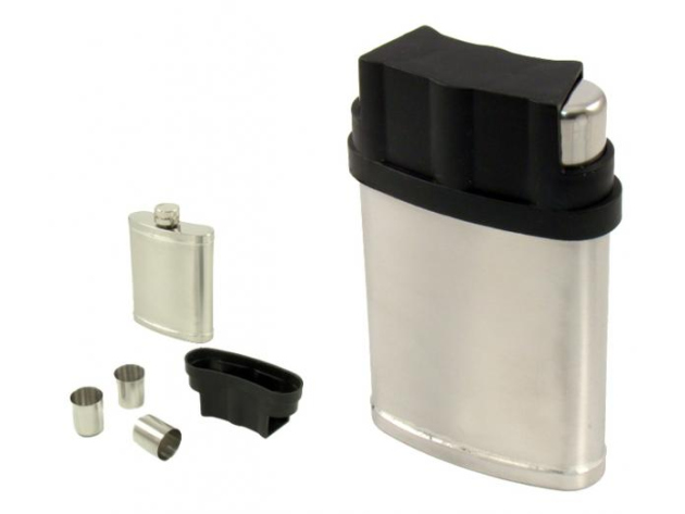 Flachmann "Chrom-Gebürstet" 7oz