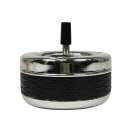 Drehaschenbecher "Lederoptik" Schwarz...