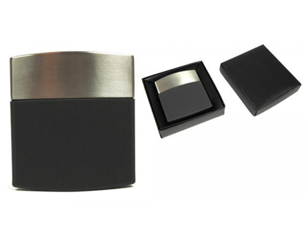 Zigarettenetui "Anthrazit-Chrom gebürstet"  inkl. Geschenkbox, für 10 Zig.